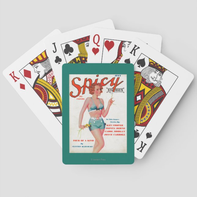 Spicy Magazine Cover Playing Cards (Back)