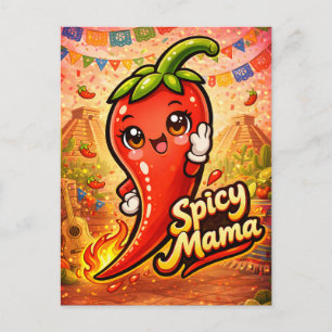 Spicy Mama - Hot Stuff - Foodie Fiends Postcard
