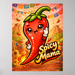 Spicy Mama - Hot Stuff - Foodie Fiends Poster
