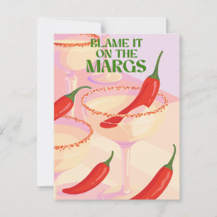 Spicy Margarita Cocktail Humour Postcard
