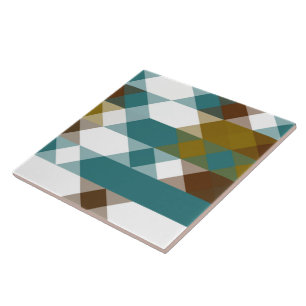 spicy mustard, faded jade, white and nutmeg ceramic tile