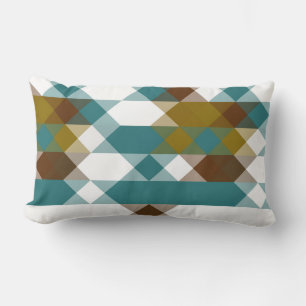 spicy mustard, faded jade, white and nutmeg lumbar cushion