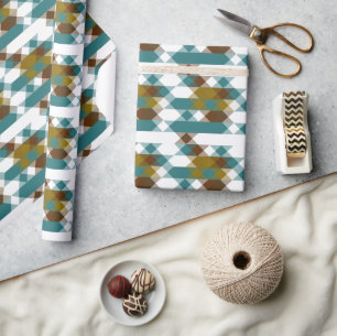 spicy mustard, faded jade, white and nutmeg wrapping paper