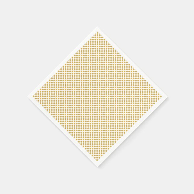 Spicy Mustard Polka Dots Napkin (Corner)