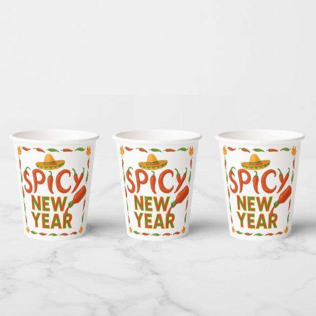 Spicy New Year Paper Cups (Multi)