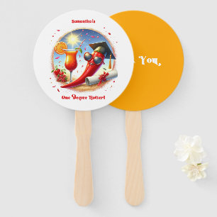 Spicy "One Degree Hotter" Graduation Hand Fan
