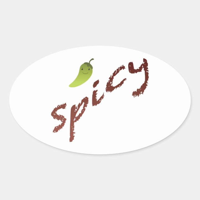 Spicy Oval Sticker (Front)