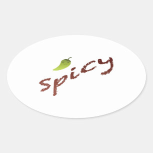 Spicy Oval Sticker