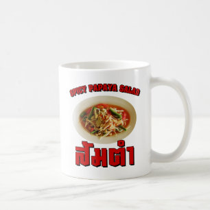Spicy Papaya Salad [Som Tam] ... Thai Lao Food Coffee Mug