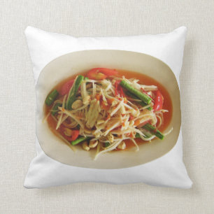 Spicy Papaya Salad [Som Tam] ... Thai Lao Food Cushion