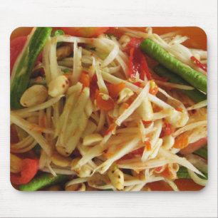 Spicy Papaya Salad [Som Tam] ... Thai Lao Food Mouse Pad