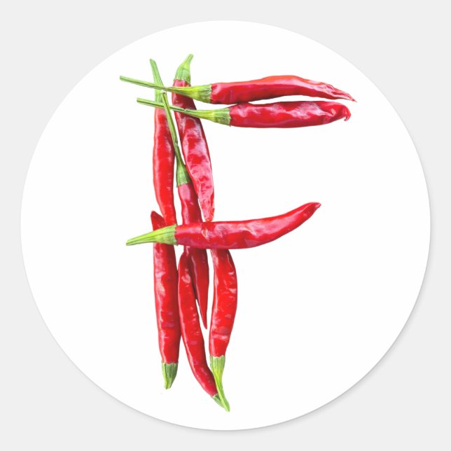 Spicy peppers - fiery! Chilli peppers Classic Round Sticker (Front)