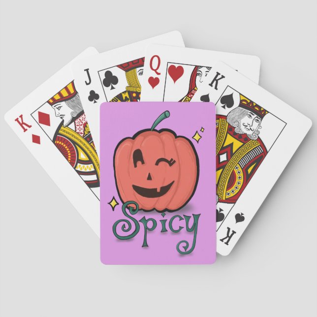 Spicy Pumpkin Spice Playing Cards (Back)