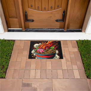 Spicy Ramen Japanese Noodle Street Art Doormat