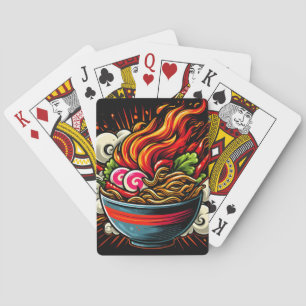Spicy Ramen Japanese Noodle Street Art Playing Cards
