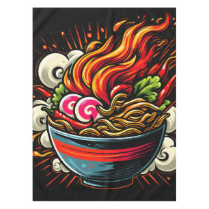 Spicy Ramen Japanese Noodle Street Art Tablecloth