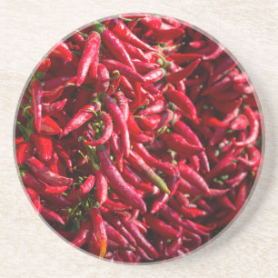 Spicy Red Chilli In The Town Of Kalocsa Coaster