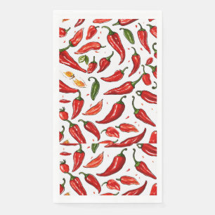 "Spicy Red Chilli Paper Napkins" Napkin