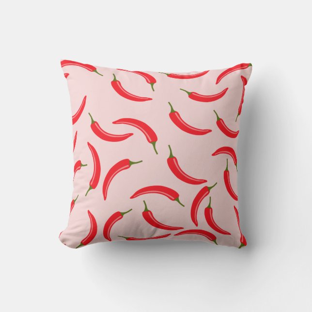 Spicy Red Chilli Pattern Cushion (Front)