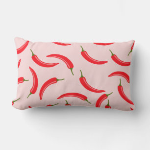 Spicy Red Chilli Pattern Lumbar Cushion
