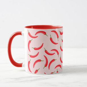 Spicy Red Chilli Pattern Mug