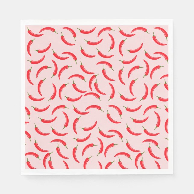 Spicy Red Chilli Pattern Napkin (Front)