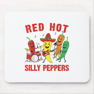 Spicy Red Hot Silly Peppers Band Parody Chilli Car Mouse Pad