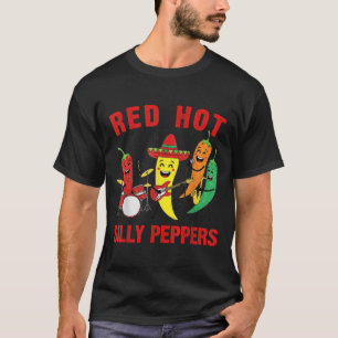 Spicy Red Hot Silly Peppers Band Parody Chilli Car T-Shirt