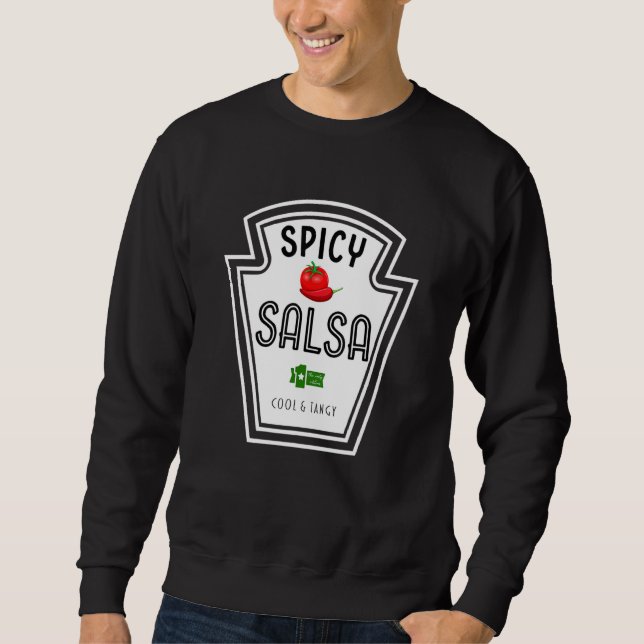 Spicy Salsa Group Condiment Team Halloween Costume Sweatshirt (Front)