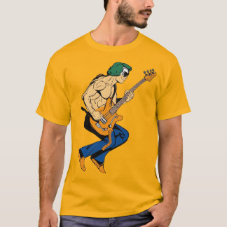 Spicy Serenade: Chilli Pepper Guitarist Sticker De T-Shirt