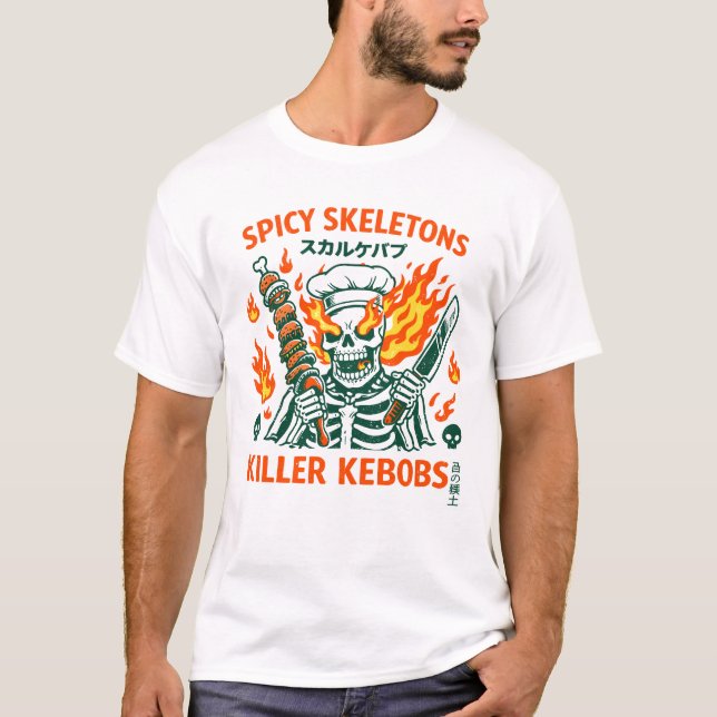 Spicy Skeleton Chef T-Shirt (Front)
