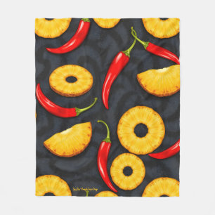 Spicy Slice - Pineapple Empire Design Fleece Blanket