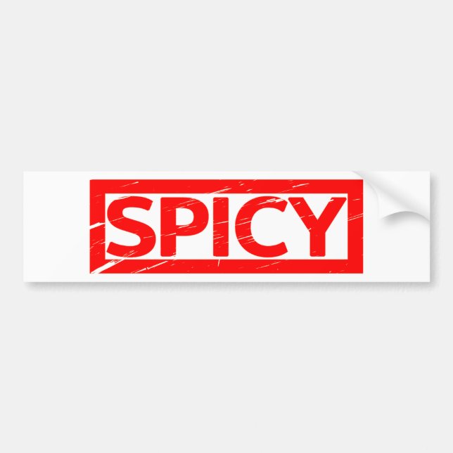 Spicy Stamp Bumper Sticker (Front)