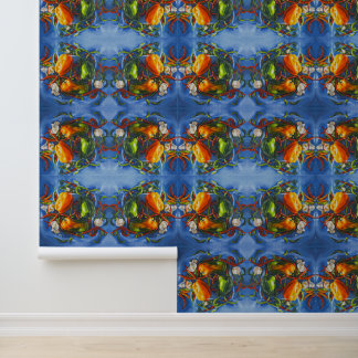 Spicy Still Life with Peppers and Garlic Wallpaper