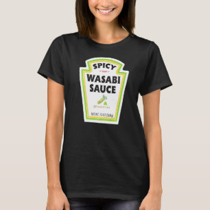Spicy Wasabi Sauce Bottle Label Halloween Costume T-Shirt