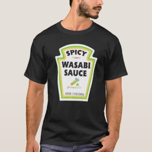 Spicy Wasabi Sauce Bottle Label Halloween Costume T-Shirt