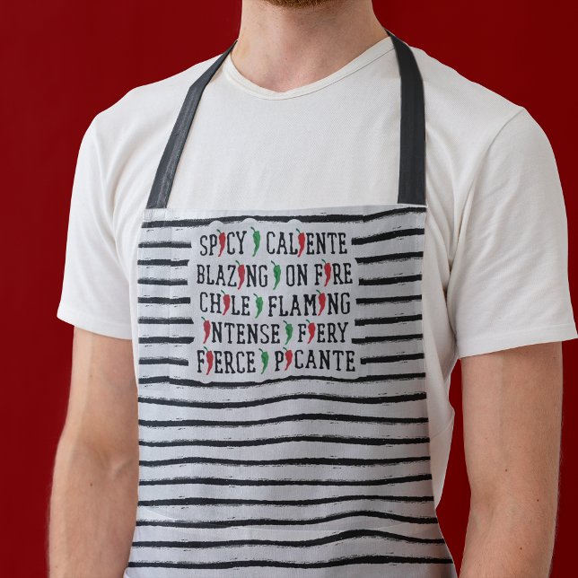 Spicy Words Chile Pepper Design Apron (Creator Uploaded)