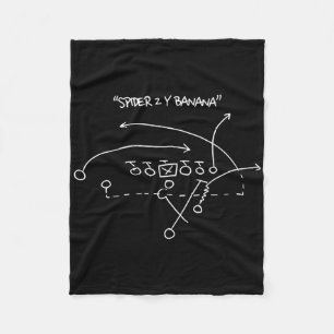 Spider 2 Y Banana Football Playing Strategy Footba Fleece Blanket