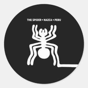 spider ancient idol geoglyph symbol petroglyph ame classic round sticker
