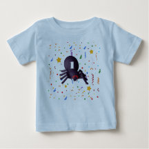 spider and colourful birthday confetti with star