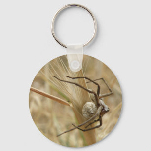 Spider and Egg Sac Keychain