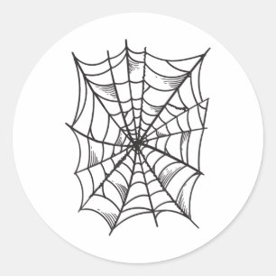 Spider And Spider Web Costume _ Halloween Easy Gif Classic Round Sticker