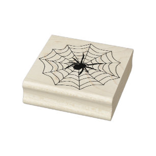 Spider and web 2 illustration art stamp