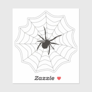Spider and web Custom-Cut Vinyl Sticker