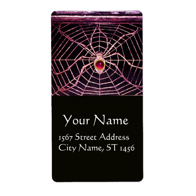 SPIDER AND WEB Pink Fuchsia Ruby Black (Front)