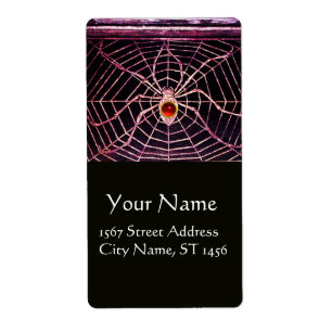 SPIDER AND WEB Red Ruby Black