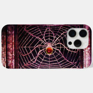 SPIDER AND WEB Red Ruby Black iPhone 15 Pro Max Case