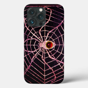 SPIDER AND WEB Red Ruby Black iPhone 13 Pro Case