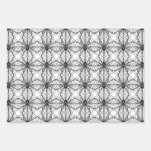 Spider and Web Wrapping Paper Sheet