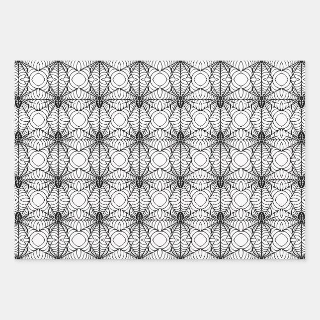 Spider and Web Wrapping Paper Sheet (Front)